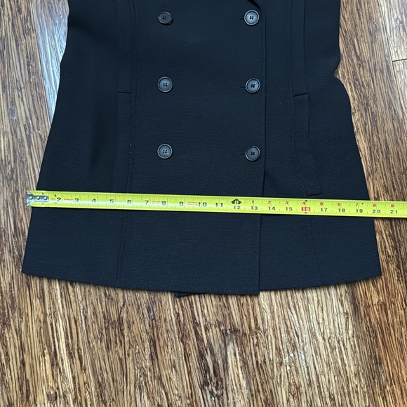 Veronica Beard black cotton oversized double breasted sleeveless vest size 4 - Picture 16 of 16